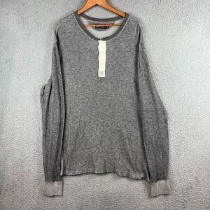 Polo Ralph Lauren Gray Thermal Henley Shirt USRL Military Standard Issue Men XXL